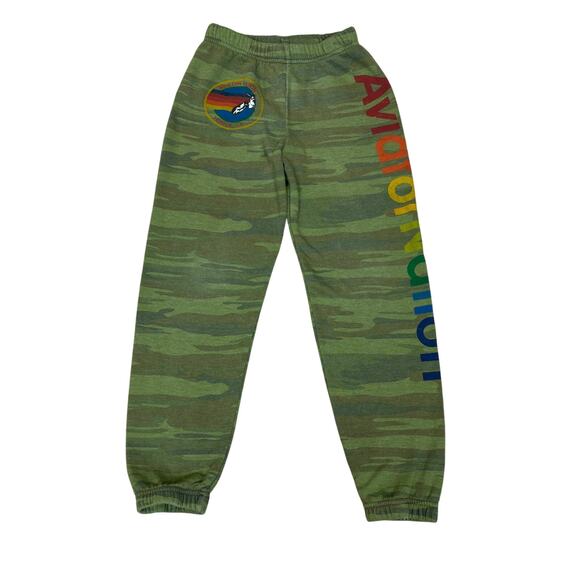 Aviator Nation Venice California Logo Camo Sweatpants Youth 10 - Picture 1 of 9